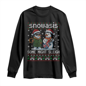 Snowasis Some Might Sleigh Long Sleeve Shirt Funny Christmas Snowmen Rock Band Parody TS11 Black Print Your Wear