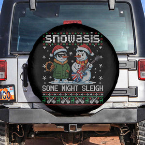 Snowasis Some Might Sleigh Spare Tire Cover Funny Christmas Snowmen Rock Band Parody TS11 No hole Black Print Your Wear