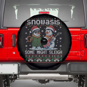 Snowasis Some Might Sleigh Spare Tire Cover Funny Christmas Snowmen Rock Band Parody TS11 Black Print Your Wear