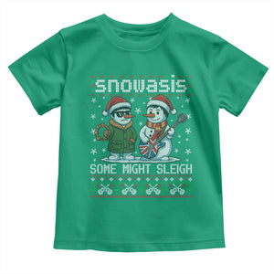 Snowasis Some Might Sleigh Toddler T Shirt Funny Christmas Snowmen Rock Band Parody TS11 Irish Green Print Your Wear