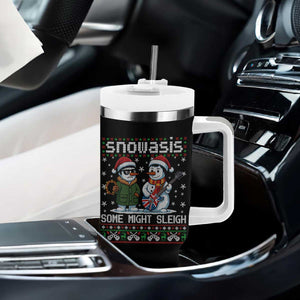 Snowasis Some Might Sleigh Tumbler With Handle Funny Christmas Snowmen Rock Band Parody TS11 Print Your Wear