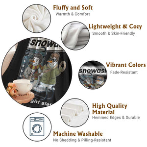 Snowasis Some Might Sleigh Throw Blanket Funny Christmas Snowmen Rock Band TS11 Print Your Wear