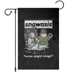 Snowasis Some Might Sleigh Garden Flag Funny Christmas Snowmen Rock Band TS11 Black Print Your Wear