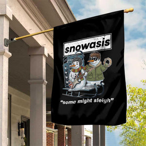 Snowasis Some Might Sleigh Garden Flag Funny Christmas Snowmen Rock Band TS11 Print Your Wear