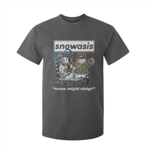 Snowasis Some Might Sleigh T Shirt For Kid Funny Christmas Snowmen Rock Band TS11 Dark Heather Print Your Wear