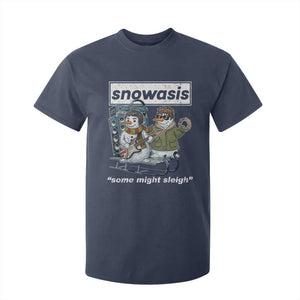 Snowasis Some Might Sleigh T Shirt For Kid Funny Christmas Snowmen Rock Band TS11 Navy Print Your Wear