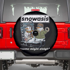 Snowasis Some Might Sleigh Spare Tire Cover Funny Christmas Snowmen Rock Band TS11 Black Print Your Wear