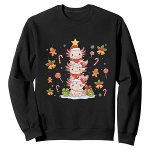 Funny Christmas Kawaii Axolotl Xmas Tree Sweatshirt - Print Your Wear