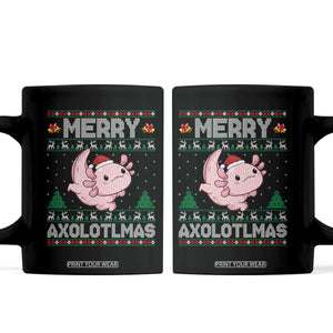 Funny Christmas Axolotl Coffee Mug Merry Axolotlmas Xmas Salamander TS11 Black Print Your Wear