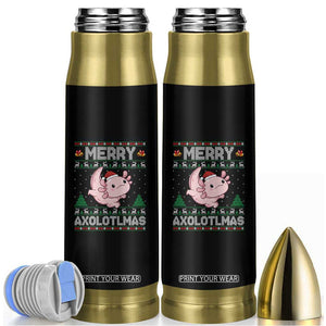 Funny Christmas Axolotl Bullet Tumbler Merry Axolotlmas Xmas Salamander TS11 Black Print Your Wear
