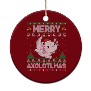 Funny Christmas Axolotl Ceramic Ornament Merry Axolotlmas Xmas Salamander TS11 1pc Red Print Your Wear