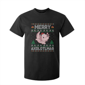 Funny Christmas Axolotl T Shirt For Kid Merry Axolotlmas Xmas Salamander TS11 Black Print Your Wear