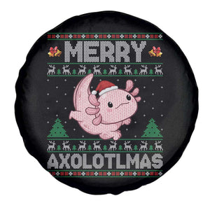 Funny Christmas Axolotl Spare Tire Cover Merry Axolotlmas Xmas Salamander TS11 Print Your Wear