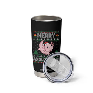 Funny Christmas Axolotl Tumbler Cup Merry Axolotlmas Xmas Salamander TS11 Print Your Wear