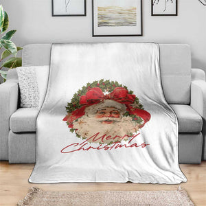 Merry Christmas Vintage Retro Santa Claus Coquette Throw Blanket TS11 Print Your Wear