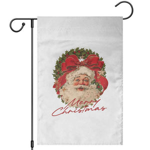 Merry Christmas Vintage Retro Santa Claus Coquette Garden Flag TS11 White Print Your Wear