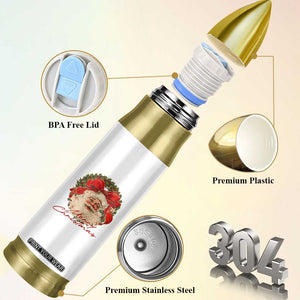 Merry Christmas Vintage Retro Santa Claus Coquette Bullet Tumbler TS11 Print Your Wear