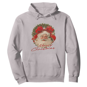 Merry Christmas Vintage Retro Santa Claus Coquette Hoodie TS11 Ice Gray Print Your Wear