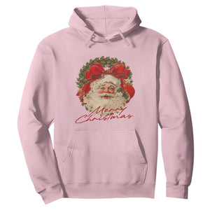 Merry Christmas Vintage Retro Santa Claus Coquette Hoodie TS11 Light Pink Print Your Wear