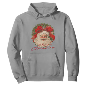 Merry Christmas Vintage Retro Santa Claus Coquette Hoodie TS11 Sport Gray Print Your Wear