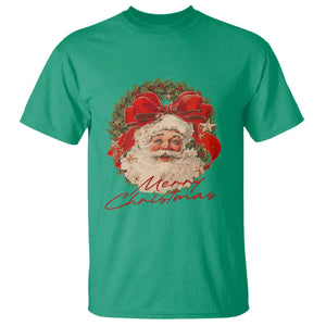 Merry Christmas Vintage Retro Santa Claus Coquette T Shirt TS11 Irish Green Print Your Wear