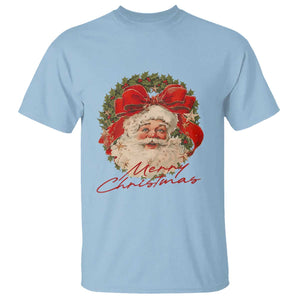Merry Christmas Vintage Retro Santa Claus Coquette T Shirt TS11 Light Blue Print Your Wear