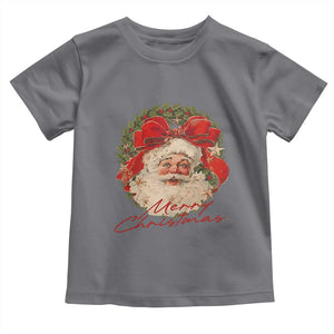 Merry Christmas Vintage Retro Santa Claus Coquette Toddler T Shirt TS11 Charcoal Print Your Wear