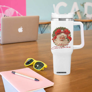 Merry Christmas Vintage Retro Santa Claus Coquette Tumbler With Handle TS11 Print Your Wear