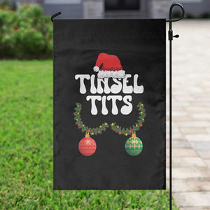 Christmas Tinsel Tits Garden Flag Funny Xmas Couple Matching TS11 Print Your Wear