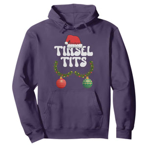 Christmas Tinsel Tits Hoodie Funny Xmas Couple Matching TS11 Purple Print Your Wear