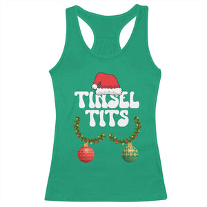 Christmas Tinsel Tits Racerback Tank Top Funny Xmas Couple Matching TS11 Irish Green Print Your Wear