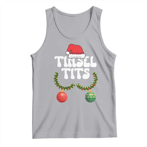 Christmas Tinsel Tits Tank Top Funny Xmas Couple Matching TS11 Athletic Heather Print Your Wear