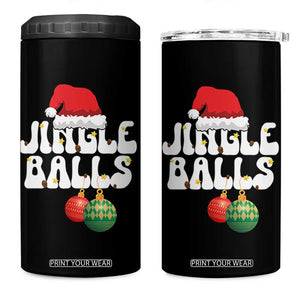 Christmas Jingle Balls 4 in 1 Can Cooler Tumbler Funny Xmas Couple Matching TS11 One Size: 16 oz Black Print Your Wear