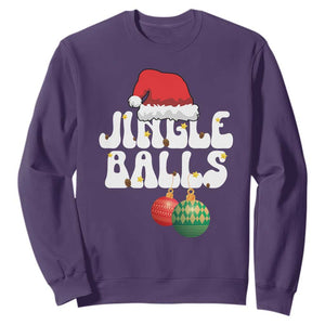 Christmas Jingle Balls Sweatshirt Funny Xmas Couple Matching TS11 Purple Print Your Wear