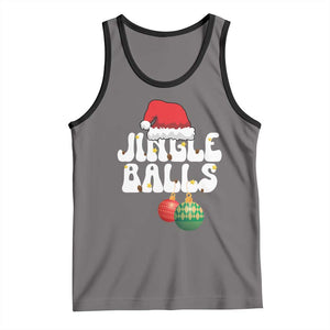 Christmas Jingle Balls Tank Top Funny Xmas Couple Matching TS11 Deep Heather Black Print Your Wear