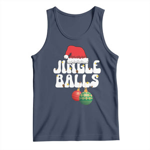 Christmas Jingle Balls Tank Top Funny Xmas Couple Matching TS11 Navy Print Your Wear