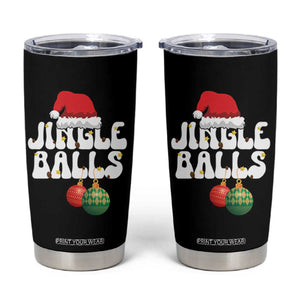 Christmas Jingle Balls Tumbler Cup Funny Xmas Couple Matching TS11 Black Print Your Wear