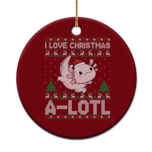 Funny Christmas Axolotl Ceramic Ornament I Love Christmas A Lotl Xmas Salamander TS11 1pc Red Print Your Wear