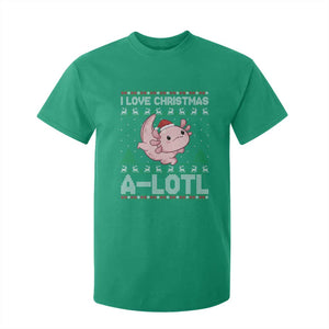 Funny Christmas Axolotl T Shirt For Kid I Love Christmas A Lotl Xmas Salamander TS11 Irish Green Print Your Wear