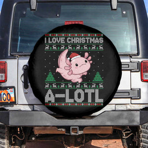 Funny Christmas Axolotl Spare Tire Cover I Love Christmas A Lotl Xmas Salamander TS11 No hole Black Print Your Wear