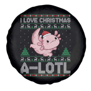 Funny Christmas Axolotl Spare Tire Cover I Love Christmas A Lotl Xmas Salamander TS11 Print Your Wear