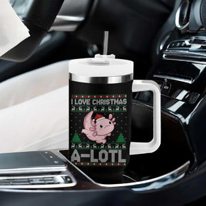 Funny Christmas Axolotl Tumbler With Handle I Love Christmas A Lotl Xmas Salamander TS11 Print Your Wear