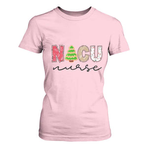 Funny NICU Labor Delivery Nurse Christmas Christmas Tree T Shirt For Women TS11 Light Pink Print Your Wear