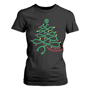 Funny Merry Christmas Nurse T Shirt For Women Stethoscope Xmas Tree TS11 Black Print Your Wear