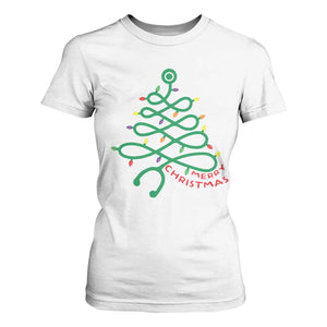 Funny Merry Christmas Nurse T Shirt For Women Stethoscope Xmas Tree TS11 White Print Your Wear
