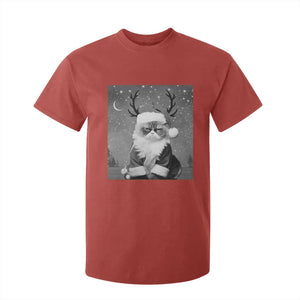 Funny Christmas Santa Grumpy Cat T Shirt For Kid TS11 Red Print Your Wear