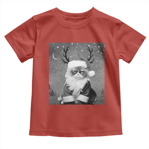 Funny Christmas Santa Grumpy Cat Toddler T Shirt TS11 Red Print Your Wear