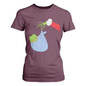 Funny NICU Labor Delivery Nurse Christmas Santa Green Baby T Shirt For Women TS11 Maroon Print Your Wear