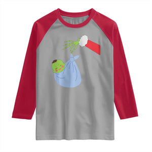 Funny NICU Labor Delivery Nurse Christmas Santa Green Baby Raglan Shirt TS11 Sport Gray Red Print Your Wear