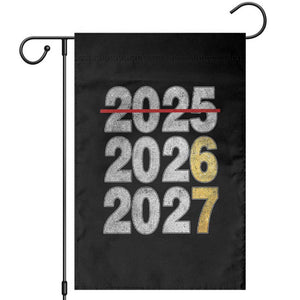 Funny 67 New Year Garden Flag Happy New Year 2026 2027 Six Seven Meme Faux Glitter Effect Printed TS11 Black Print Your Wear